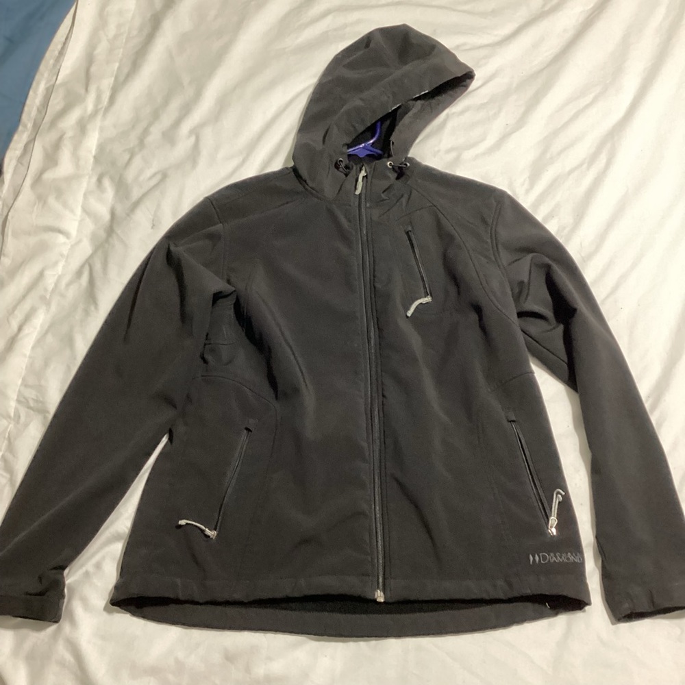 Mens double diamond rain jacket